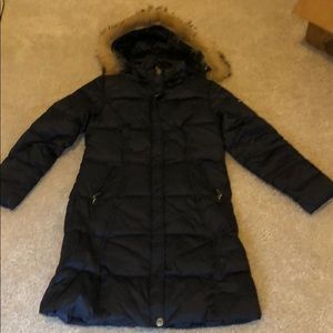 Fluffy Fur-hooded Down Winter coat